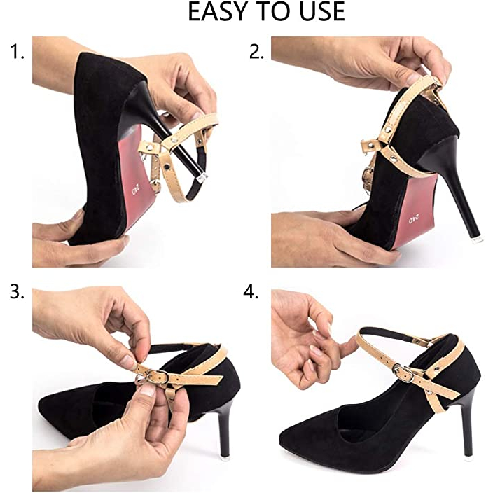 Quai giày chữ Y giúp chống tuột gót, có thể điều chỉnh size cho giày cao gót, dép đế cao nữ - hickies lacing system
