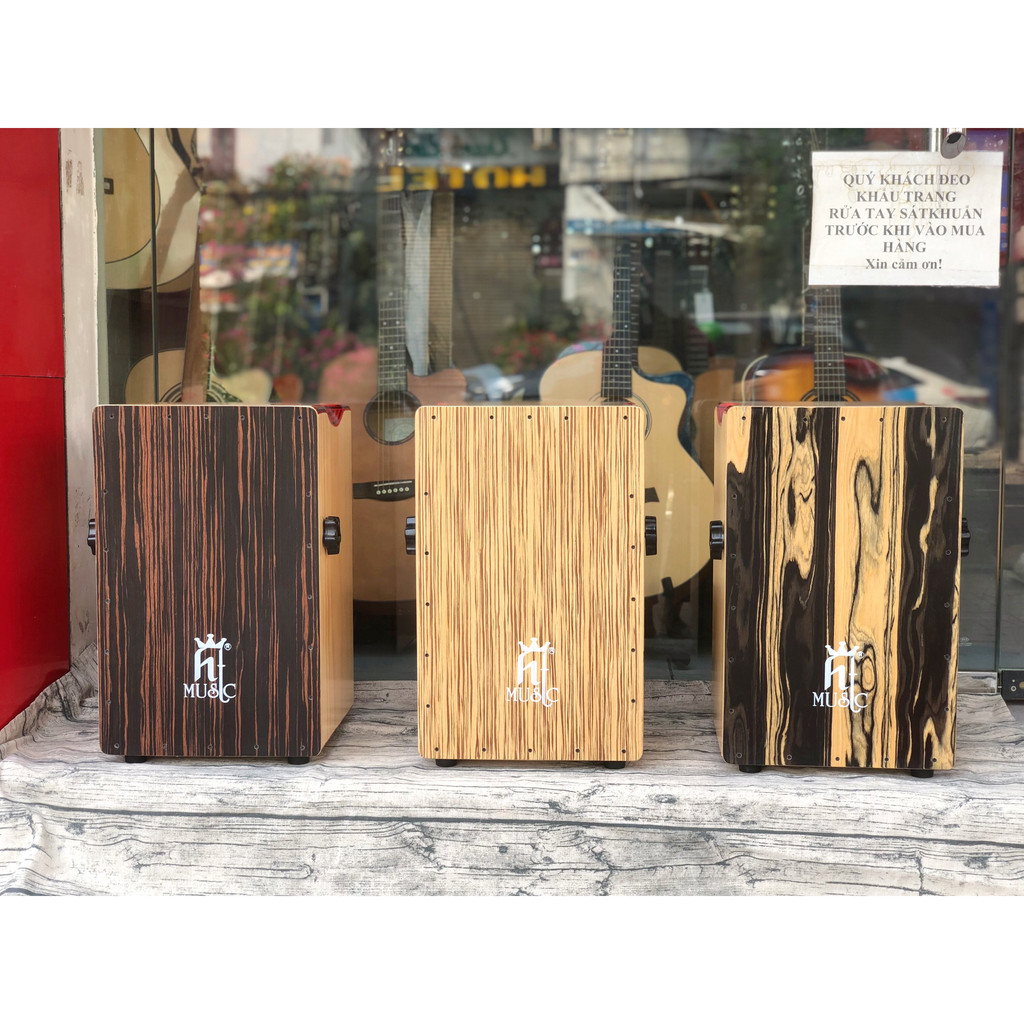Trống cajon HT Music gỗ thông