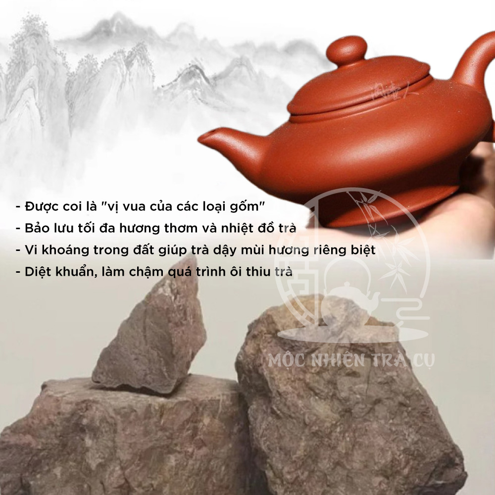 Ấm trà tử sa, bộ ấm chén gốm trà đạo tử sa Nghi Hưng gia tăng hương vị trà phong cách cổ điển cao cấp màu đỏ | BigBuy360 - bigbuy360.vn