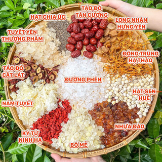 Nguyên Liệu làm Chè Dưỡng Nhan giá rẻ, tổng hợp 13 vị chè dưỡng nhan nấu được 5 chén 10g