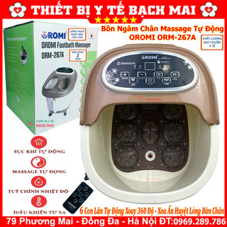 Bồn ngâm chân massage con lăn tự động oromi orm-267a - làm nóng nước, sục sủi hồng ngoại, con lăn tự động massage