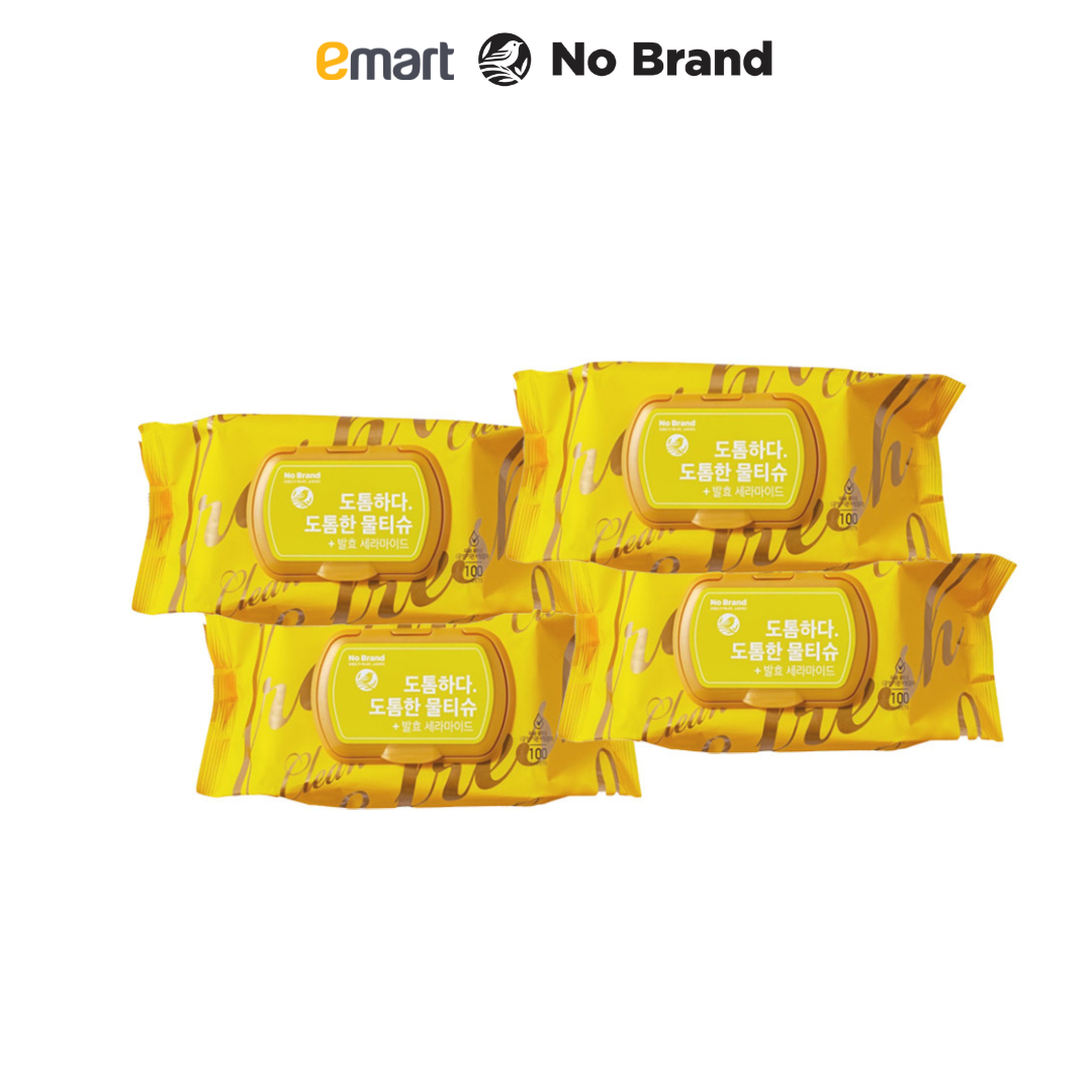 Combo 4 Khăn Ướt Dày Nắp Nhựa 100 Miếng - Emart VN