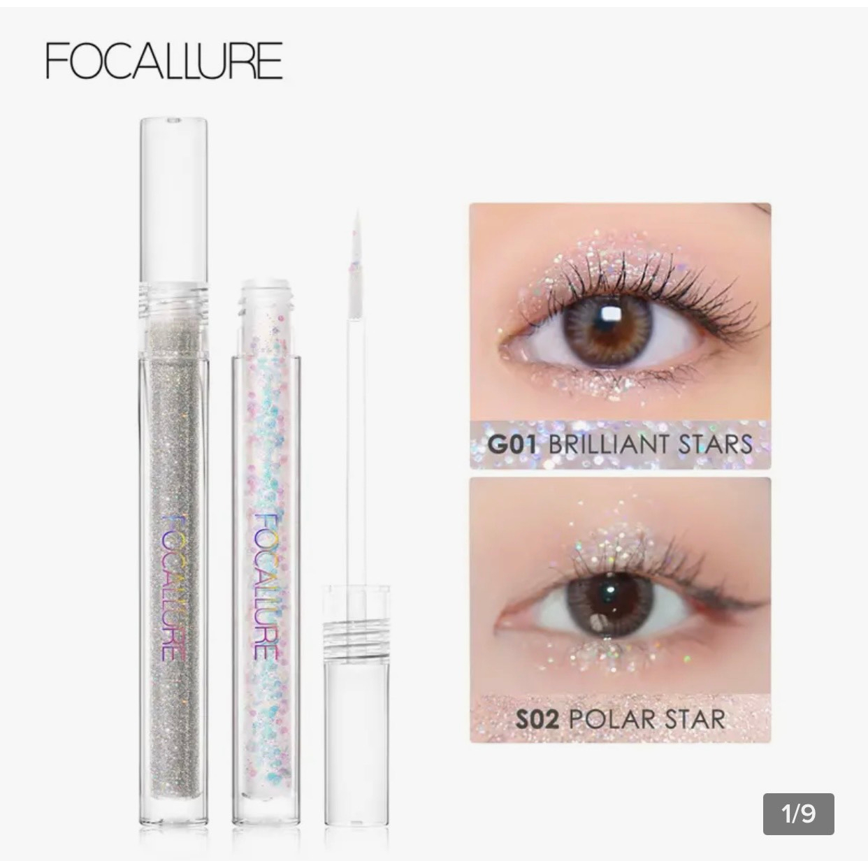 Nhữ Mắt Dạng Lỏng Focallure, Nhũ mắt kim tuyến Chống Thấm Nước Nhanh Khô Độ Bão Hòa Cao - FA195