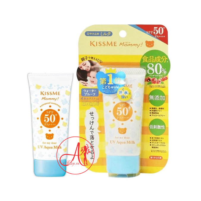 Sữa Chống Nắng Kiss Me Mommy UV Aqua Milk SPF50/PA++++ (50g)