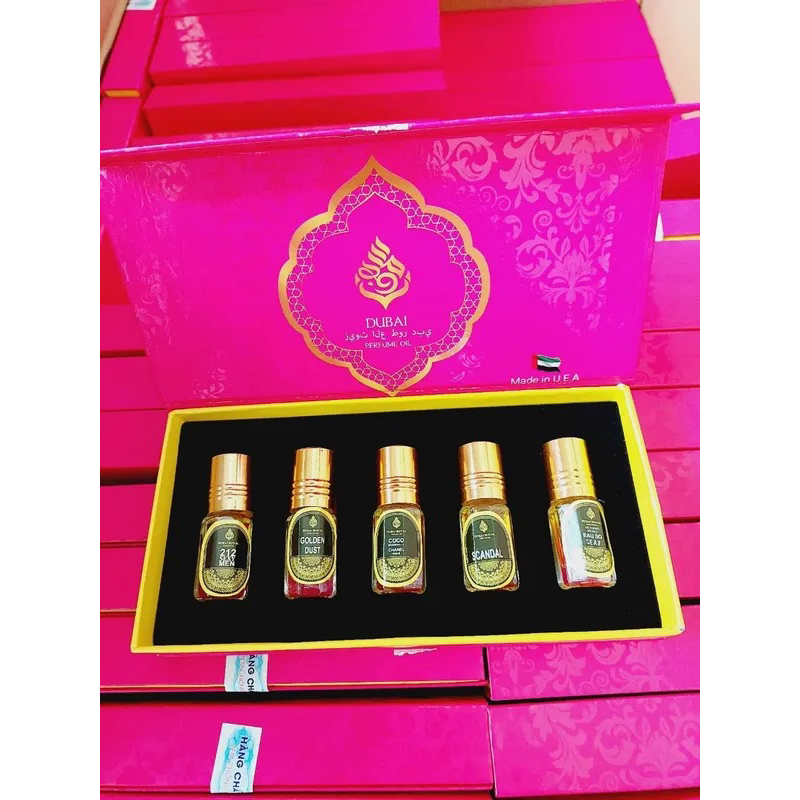 SET 5 CHAI TINH DẦU NƯỚC HOA DU-BAI MINI