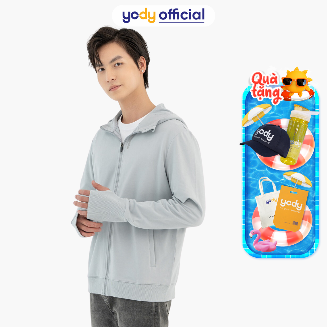Áo chống nắng Nam YODY áo khoác nắng có mũ chất liệu Cao Cấp chống tia UV thoải mái ACM6010