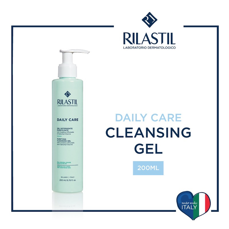 Gel rửa mặt Rilastil Daily Care Purifying Cleansing Gel