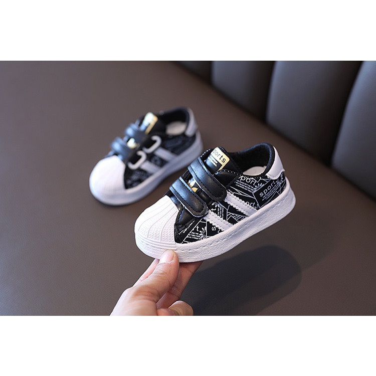 XẢ KHO  Giày Thể Thao ADIDAS Kẻ Sọc Cho Bé Chất Da Mềm, Ôm Chân - Hàng Quảng Châu Cao Cấp