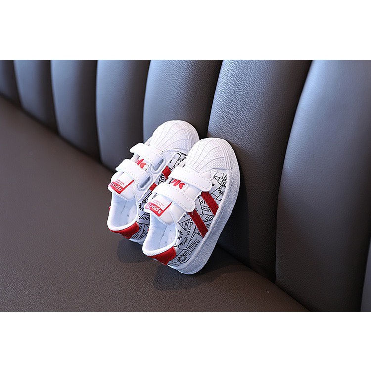 XẢ KHO  Giày Thể Thao ADIDAS Kẻ Sọc Cho Bé Chất Da Mềm, Ôm Chân - Hàng Quảng Châu Cao Cấp