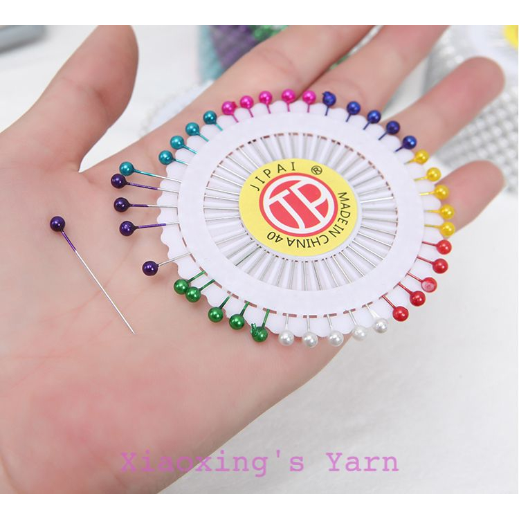 Vỉ 40 kim định vị, ghim cố định nhiều màu sắc dùng khâu ráp thú bông, búp bê tiện lợi đan móc len | Xiaoxingyarn
