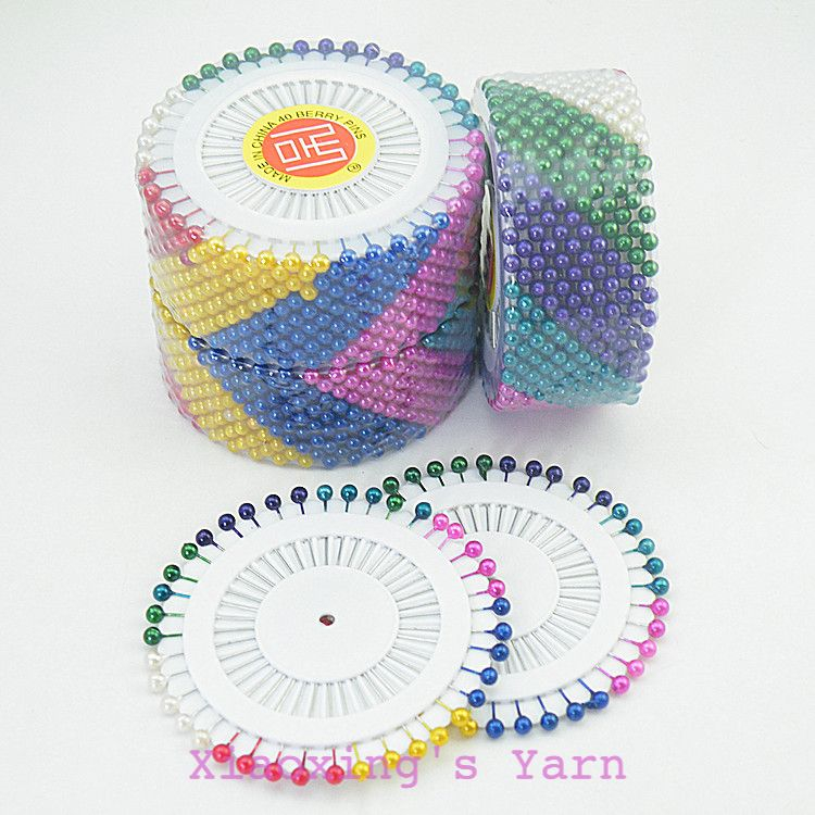 Vỉ 40 kim định vị, ghim cố định nhiều màu sắc dùng khâu ráp thú bông, búp bê tiện lợi đan móc len | Xiaoxingyarn