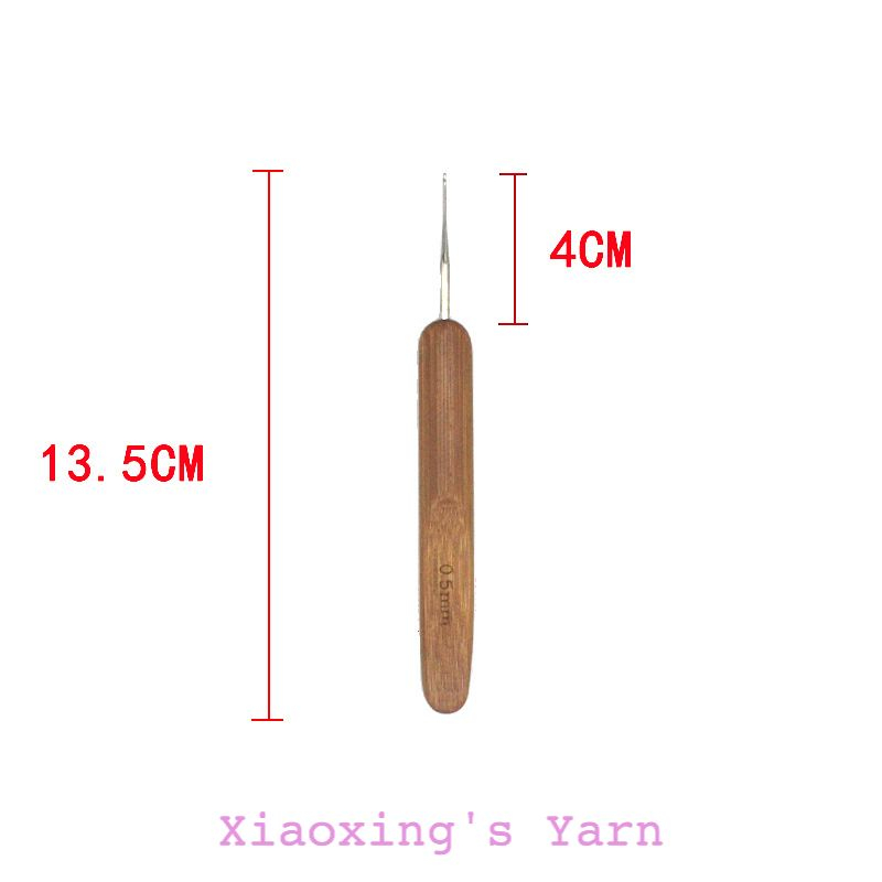 Kim móc cán gỗ đủ size 0.5 - 6mm đan móc len cơ bản êm tay | Xiaoxingyarn