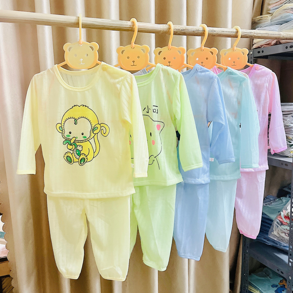 COMBO 5 BỘ QUẦN ÁO DÀI TAY CHO BÉ TRAI -BÉ GÁI CHẤT COTTON THOÁNG MÁT THẤM HÚT MỒ HÔI