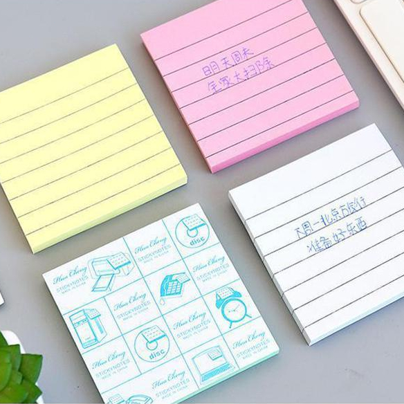 ✍mujicici✍Giấy note có dòng kẻ sắc màu, giấy nhớ có dòng kẻ