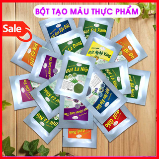 Bột tạo màu thực phẩm tự nhiên Chợ Quê, bột rau củ quả hoa lá 20gr bột nấu xôi, làm bánh, pha đồ uống