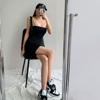 Váy 2 dây ôm body dáng ngắn myra