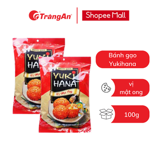 Bánh gạo chiên Yukihana 100g, giòn thơm vị mật ong, thương hiệu Tràng An (combo 2 gói)