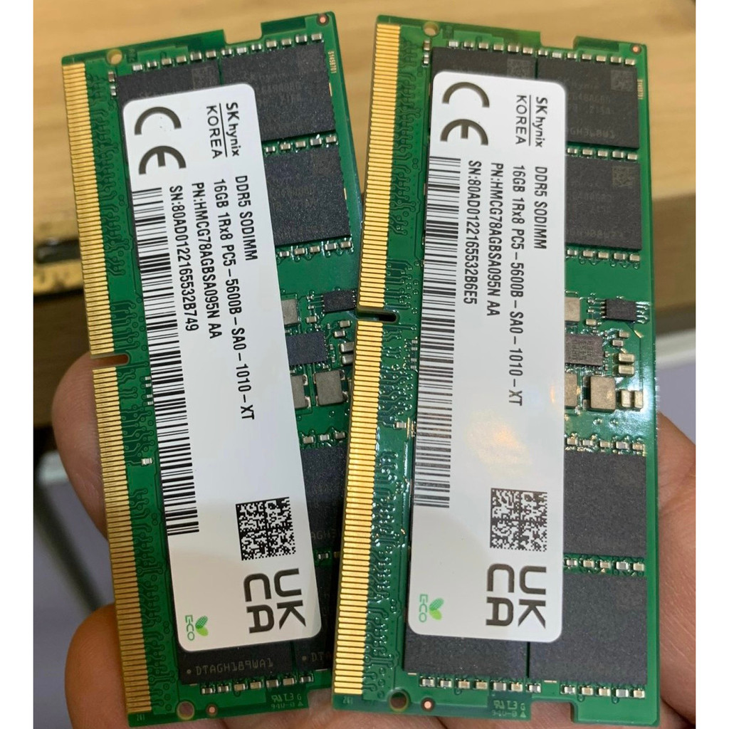 RAM Laptop DDR5 Bus 5600MHz Samsung, SKhynix, Micron, Crucial,8Gb 16Gb 32Gb- Chính hãng, mới 100%,Bảo hành 3 năm 1 đổi 1