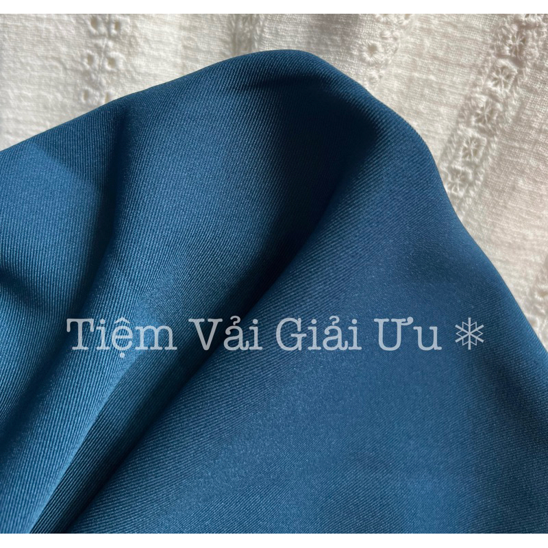 Vải chéo hàn màu xanh cổ vịt - khổ 1,5m