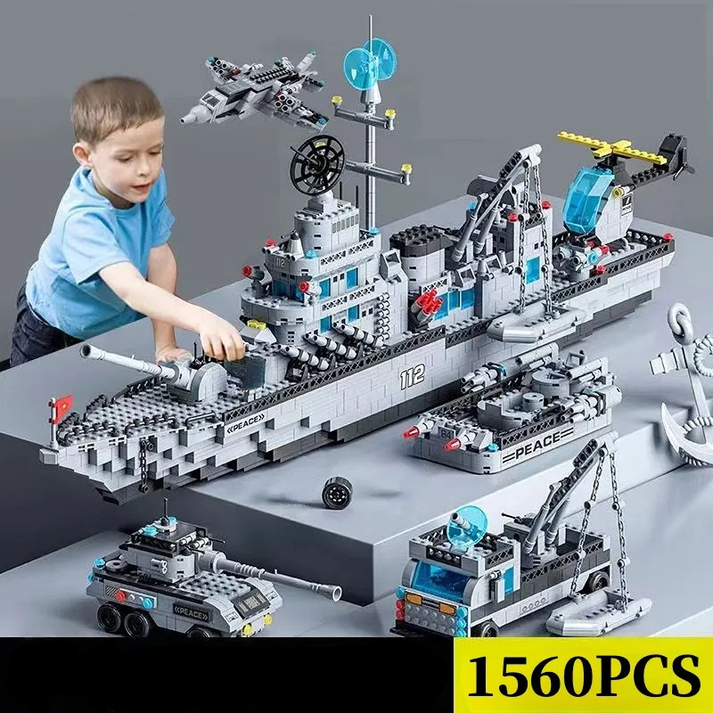 Mô hình lego tàu chiến,Đồ chơi lắp ráp Lego tàu sân bay,Đồ chơi Cho bé Cao Cấp