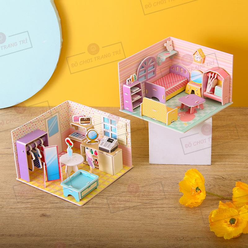 Mô hình 3D Nhà búp bê cho bé - LOẠI NHỎ