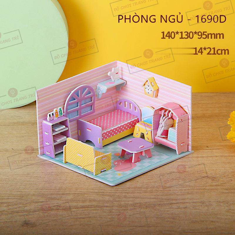 Mô hình 3D Nhà búp bê cho bé - LOẠI NHỎ