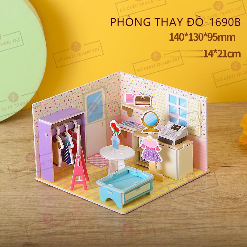 Mô hình 3D Nhà búp bê cho bé - LOẠI NHỎ