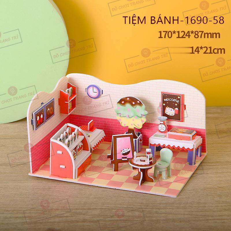 Mô hình 3D Nhà búp bê cho bé - LOẠI NHỎ
