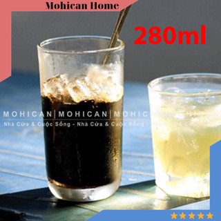 Ly thủy tinh cafe bầu đáy lỡ 280ml, cốc thủy tinh Thái Lan uống cà phê, trà đá Union 335  Mohican