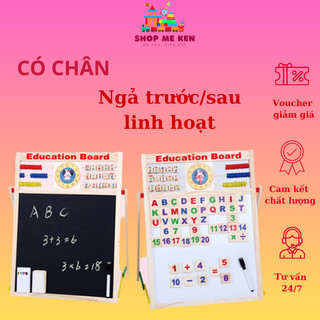 Bảng xếp hình nam châm thông minh 2 mặt, bộ tranh ghép hình gắn nam châm gỗ cho bé, bộ bảng vẽ nam châm cho bé - CH030