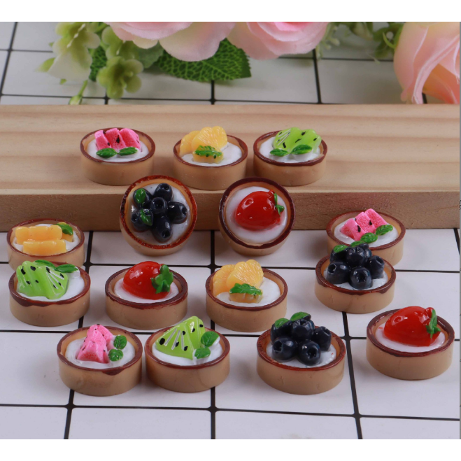 Mô hình khay bánh kem trái cây trang trí nhà búp bê, OB11 Dollhouse