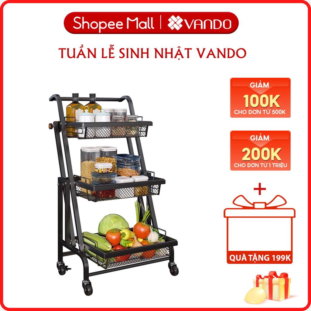 Kệ Kéo Trượt Đa Năng Biến Hình Vando Tiện Dụng Hiện Đại Cao Cấp
