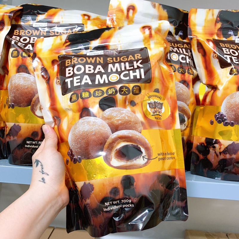 BÁNH MOCHI TRÀ SỮA TRÂN CHÂU ĐƯỜNG ĐEN 700G BROWN SUGAR BOBA MILK TEA MOCHI 700G - BÁNH ĐÀI LOAN VỀ TỪ USA