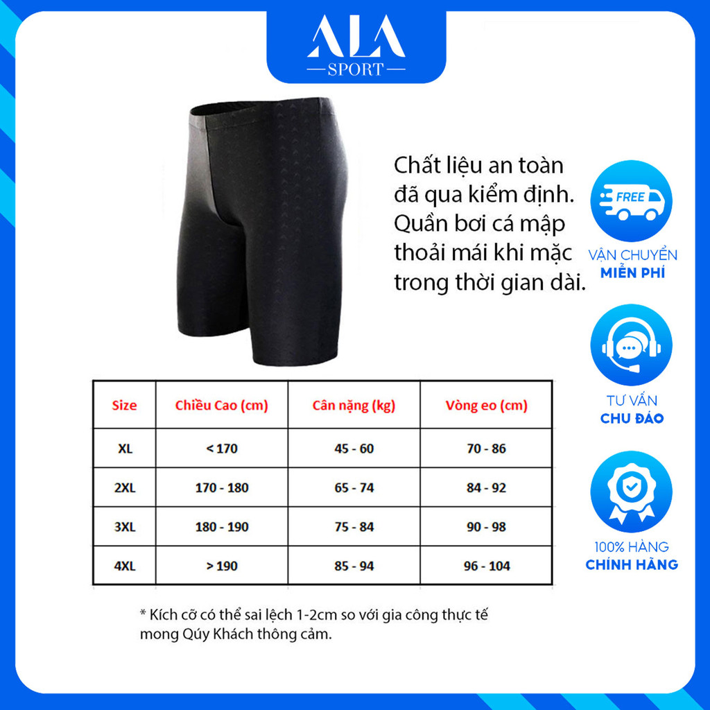 [Combo 3 Cực Sốc] Quần Bơi Nam Lửng Thun Lạnh + Kính Bơi Nam Nữ Góc Nhìn Rộng + Mũ Bơi Nam Nữ Co Dãn Tốt CB07