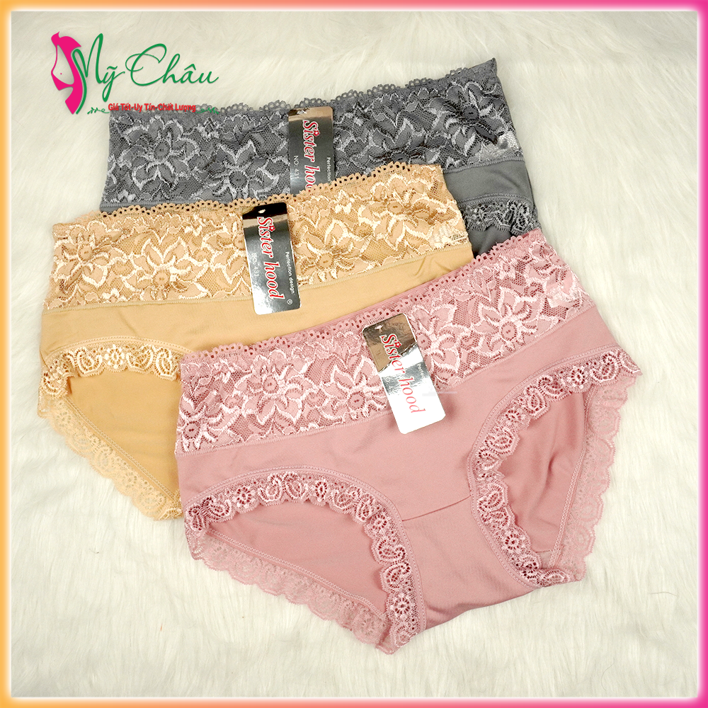 Quần Lót Nữ Thái Lan Ren Thun Lạnh Mềm Mại Trẻ Trung Dễ Thương Cạp Quần Cao Sisterhood 431 Mỹ Châu Shop