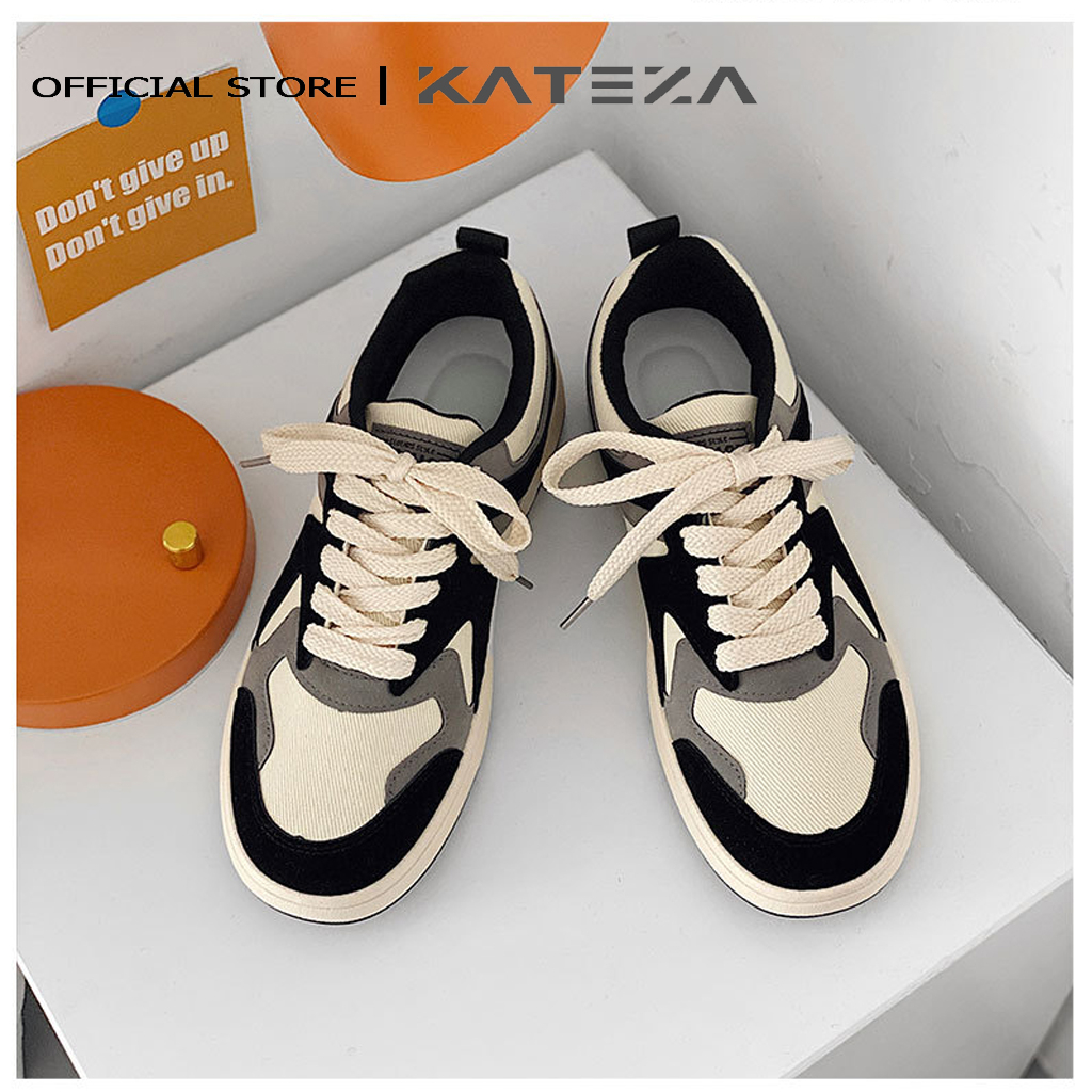 Giày nam sneaker đẹp vải canvas cao cấp kết hợp da lộn phong cách trẻ trung năng động, Giày thể thao nam KATEZAG58
