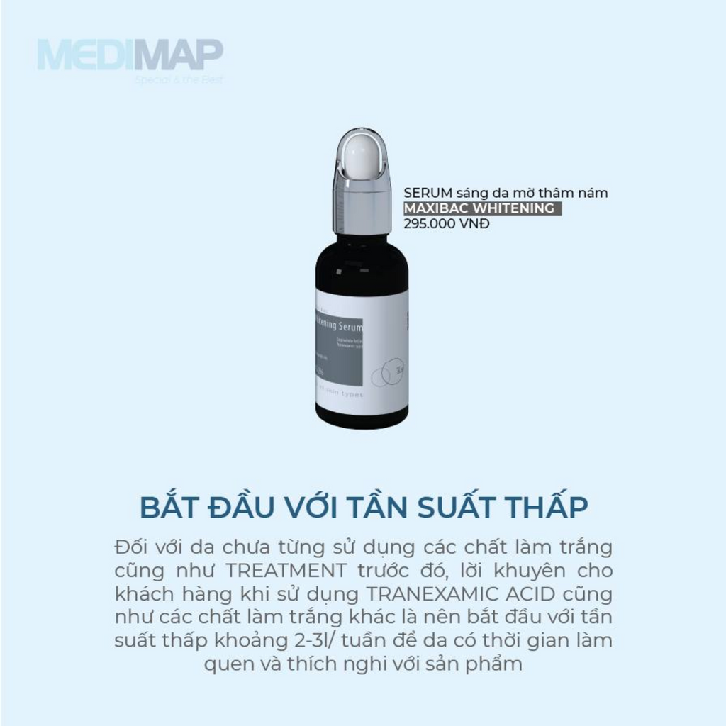 Serum dưỡng trắng da, mờ thâm nám Maxibac Whitening Serum lọ 30ml - An Châu