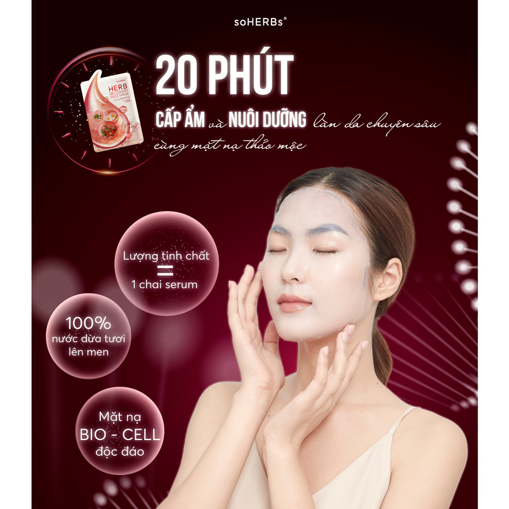 Mặt Nạ Thông Đỏ HERB - Dành Cho Da Mụn