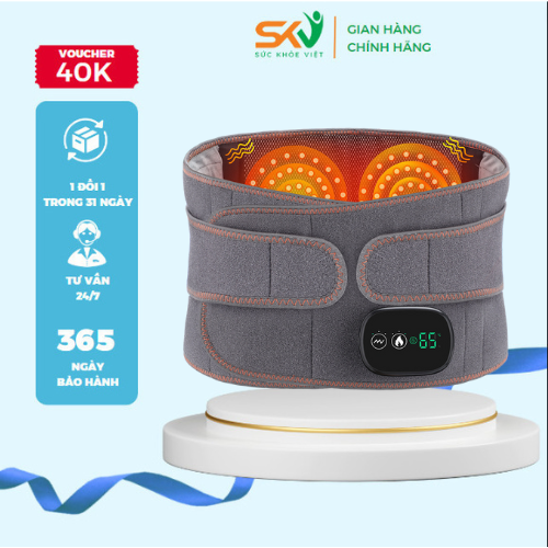 Đai hơi cột sống thoát vị đĩa đệm SKV-Z6, hỗ trợ kéo giãn, massage, chườm nóng, giảm đau mỏi vùng lưng, chất liệu tốt