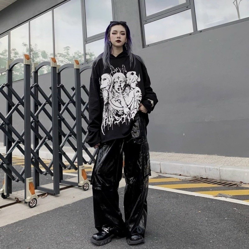ÁO HOODIE - ÁO KHOÁC NỈ NGOẠI Dây full zip  HOOIDE MỚI in mặt Qủy