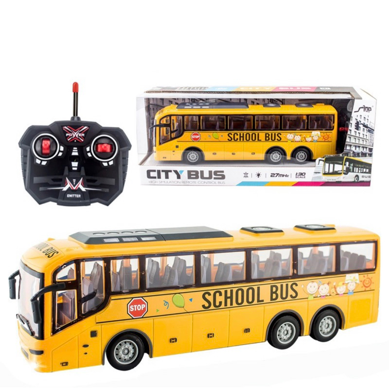 Ô tô điều khiển từ xa cao cấp , Xe bus điều khiển 4 chiều loại to thiết kế siêu đẹp cho bé (có kèm pin và bộ sạc)