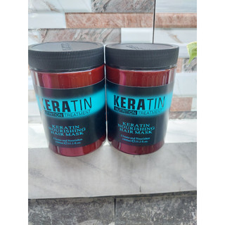 Hấp dầu chăm sóc tóc chiết xuất từ keratin và collagen 1000ml xanh