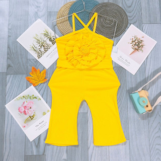 Bộ Thun Nhật Hai Dây Phối Nơ Bé (6-18kg) (giao màu ngẫu nhiên)