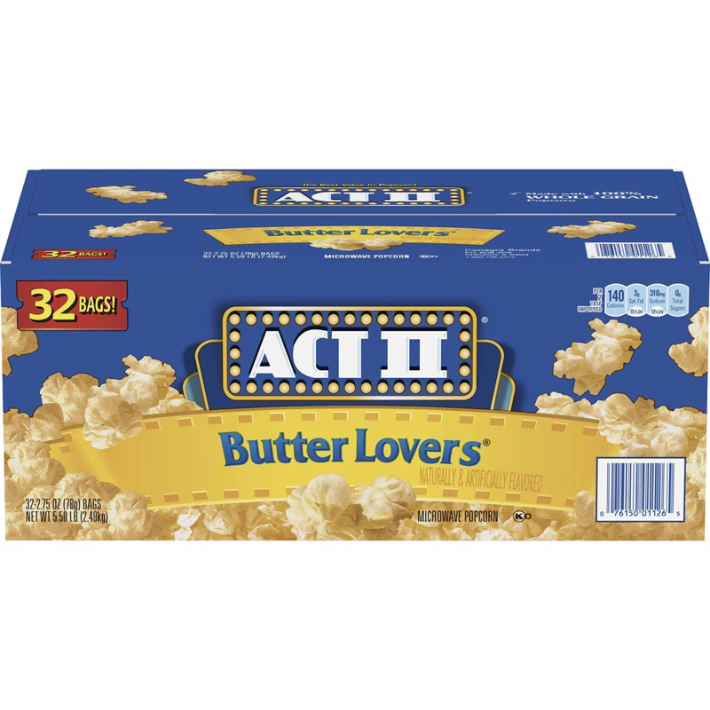 BẮP RANG BƠ VỊ MẶN HIỆU ACT II BUTTER LOVER 78GR