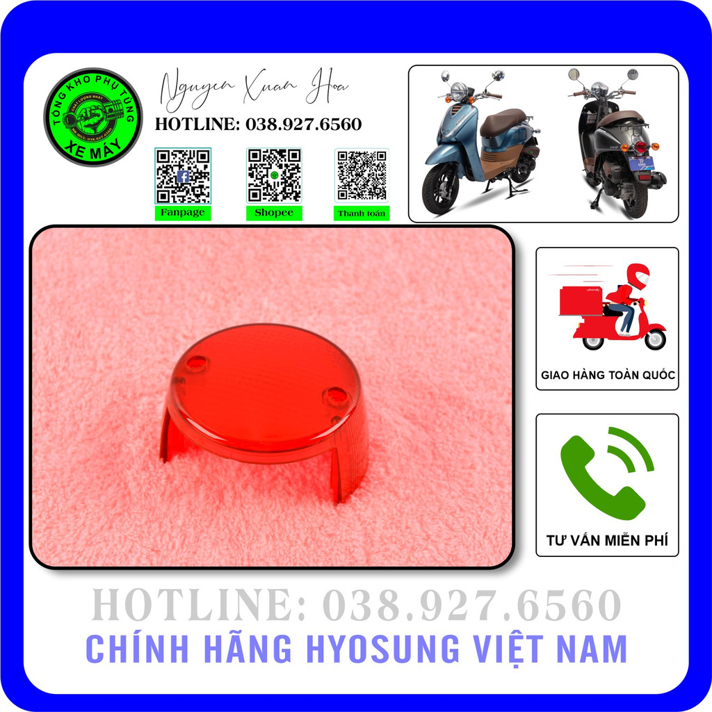 Chụp đèn hậu/ Nắp đèn hậu/ Chụp đèn lái Today 50cc/ HSV1-50cc/ Today 2023 (Nhựa ABS cao cấp)