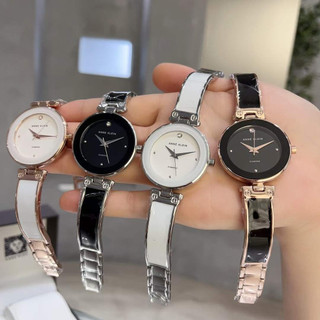 Đồng Hồ Nữ Kim Loại Anne Klein AK/1980 sang trọng màu đen/trắng
