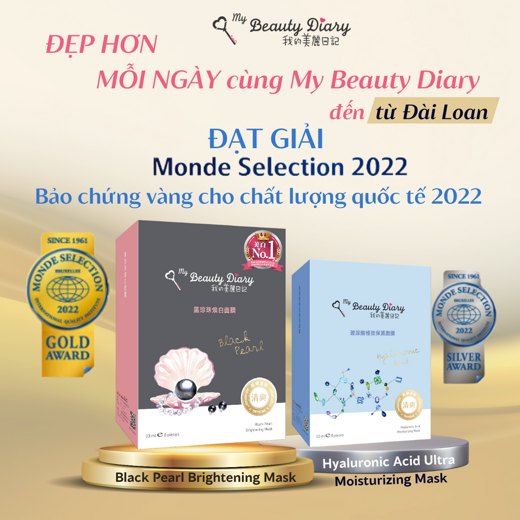 Combo 2 hộp mặt nạ My Beauty Diary top chăm sóc dưỡng ẩm trắng sáng Đài Loan