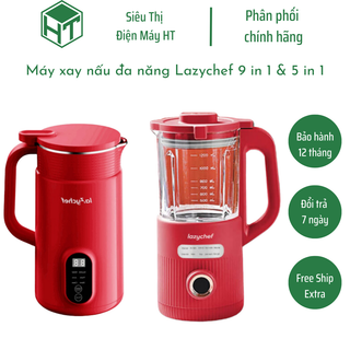Máy xay nấu đa năng 9 in 1 và 5 in 1 lazychef lc-02sh, lc-02sh dung tích 1200ml, 800ml, cam kết chính hãng 100%