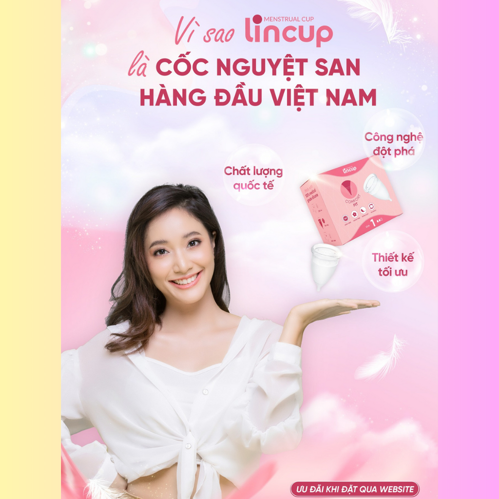 Cốc nguyệt san Lincup hàng nhập khẩu của Mỹ - hàng công ty có hóa đơn