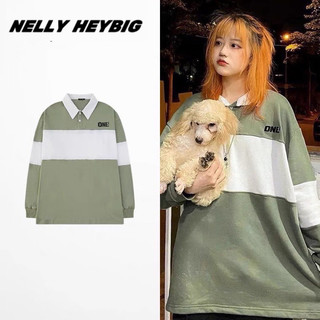 [sẵn] Áo polo dài tay [7323] Nelly Heybig form rộng dành cho nam và nữ 45 50